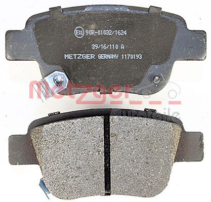 METZGER 1170193 Bremsbelagsatz, Scheibenbremse